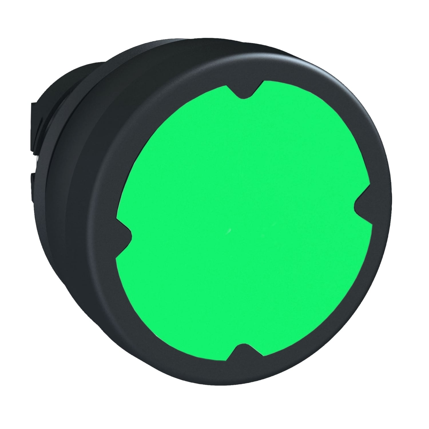 Head for push button, Harmony XB5, harsh environment, green, 22mm, spring return, unmarked