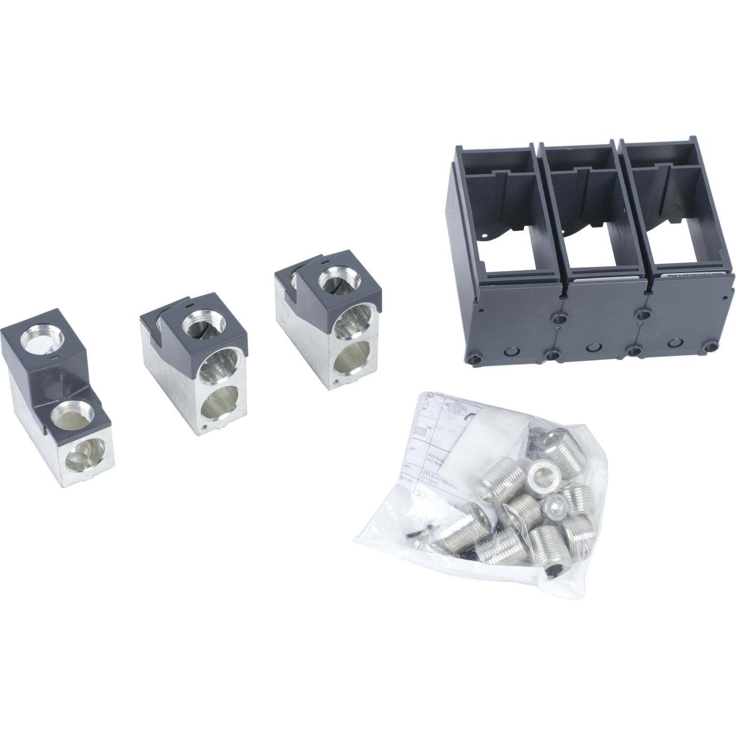 Mechanical lug kit, PowerPacT L, 400/600A, 3P, copper, medium terminal shield