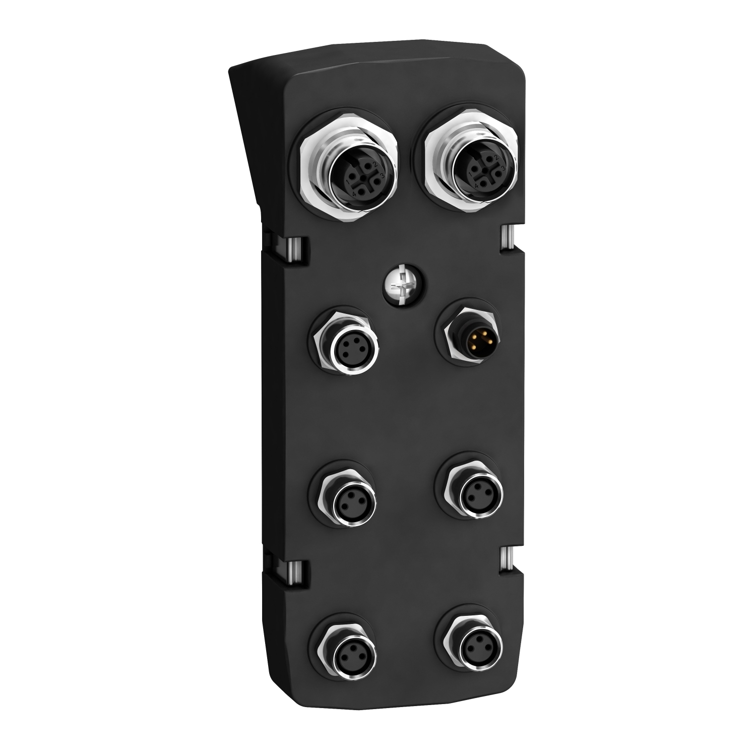 Connector module, Lexium 32i, Ethernet M12;4 Inputs M8 Source, STO