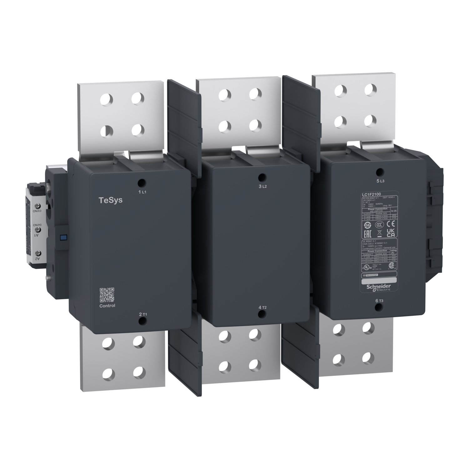 Contactor body, TeSys F, 3P(3NO), AC-1, <=1000V AC 2100A without coil