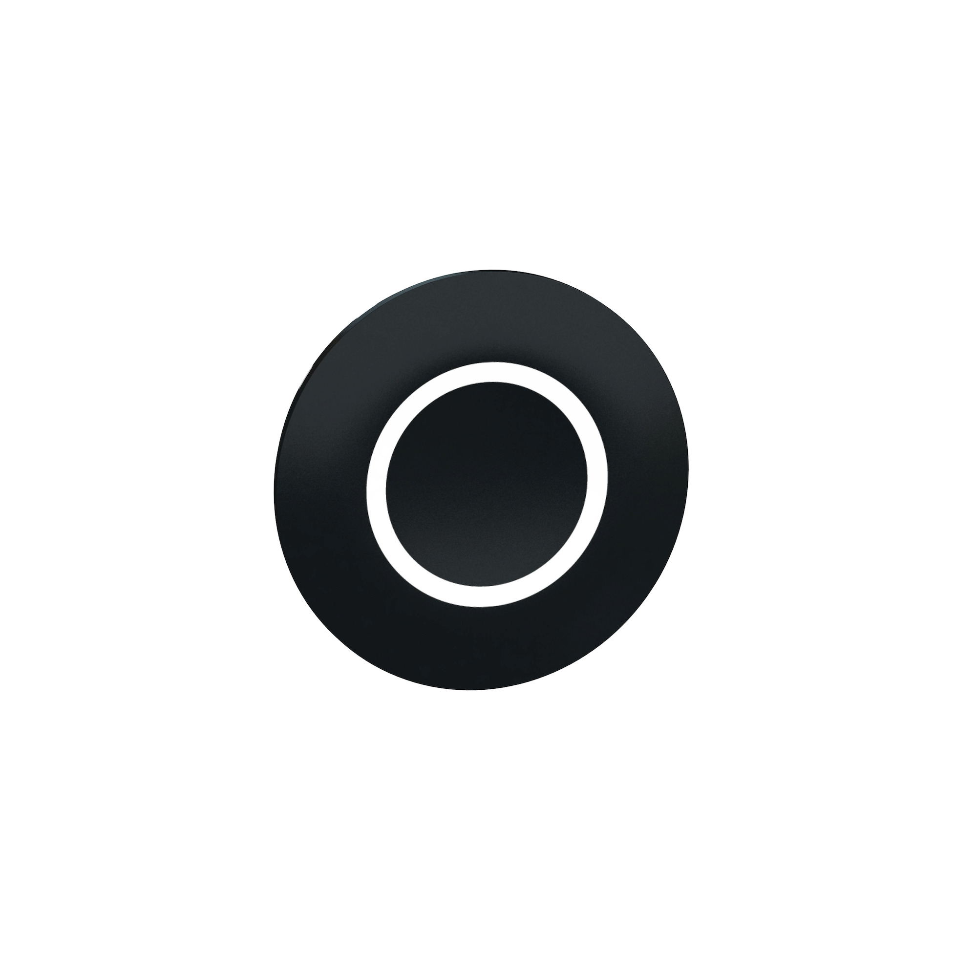 black cap marked O for rectangular multiple-headed pushbutton 22