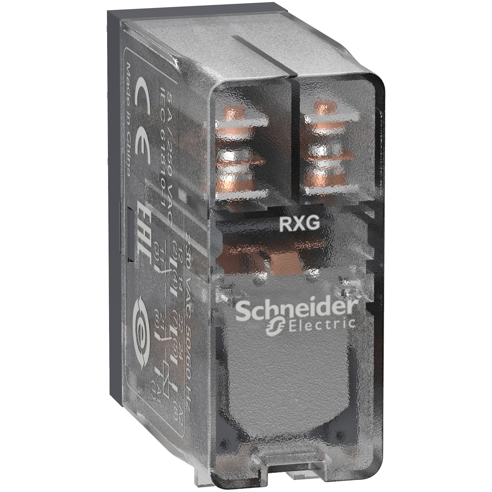 Harmony, Interface plug-in relay, 5 A, 2 CO, clear cover, 120 V AC