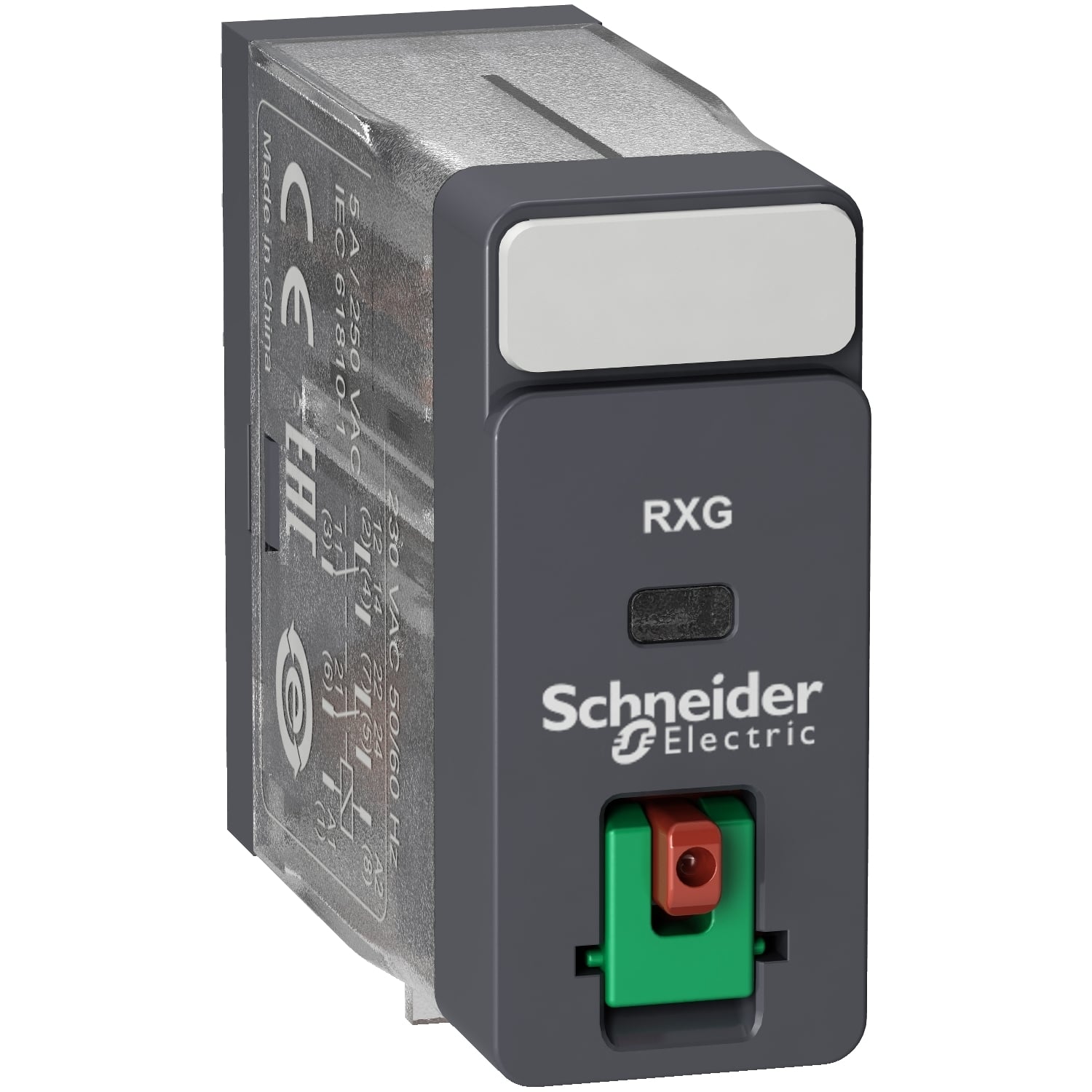interface plug in relay, Harmony Electromechanical Relays, 5A, 2CO, lockable test but to n, 24V AC