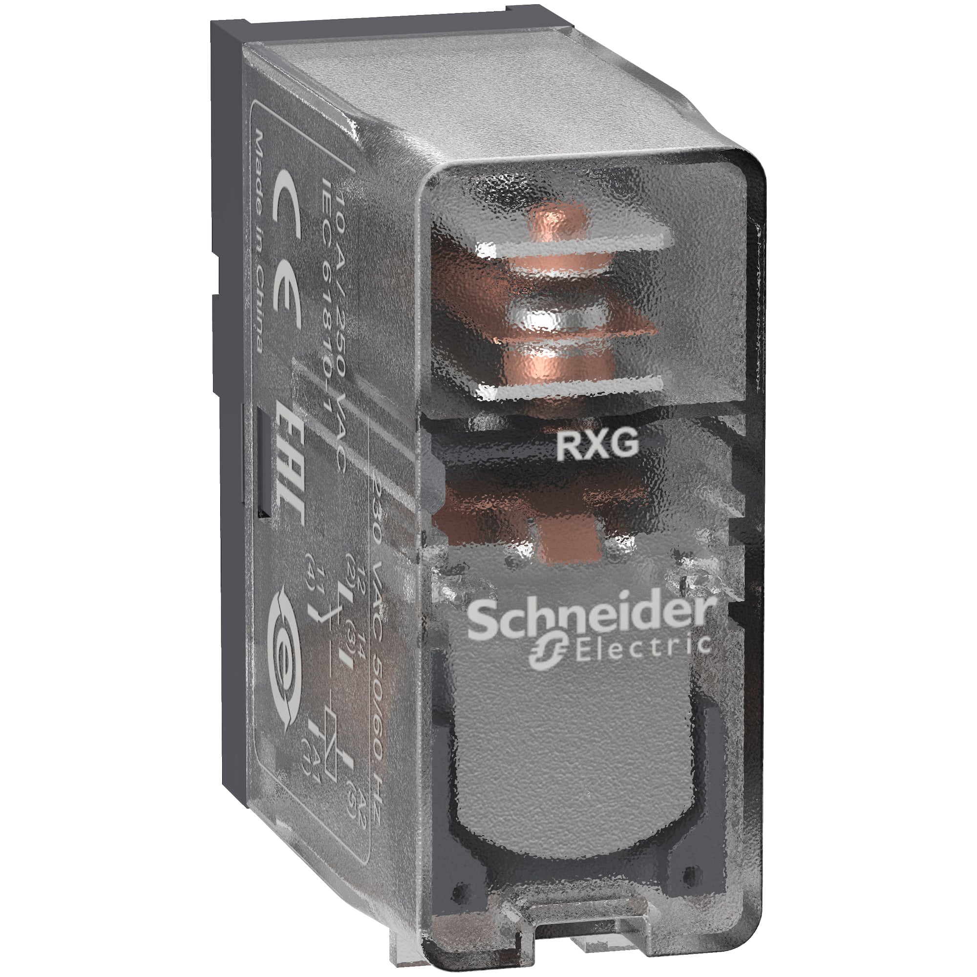 Harmony, Interface plug-in relay, 10 A, 1 CO, clear cover, 120 V AC