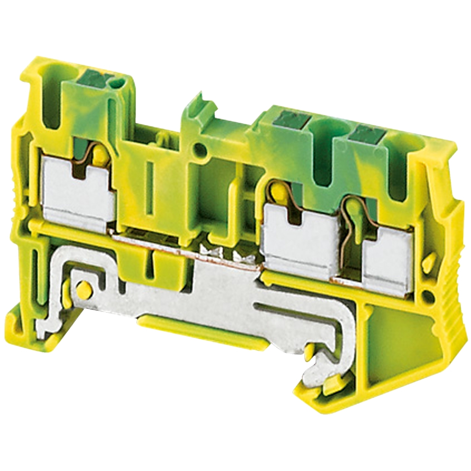 Terminal block, Linergy TR, push-in type, protective earth, 3 points, 2.5mm, green-yellow, set of 50