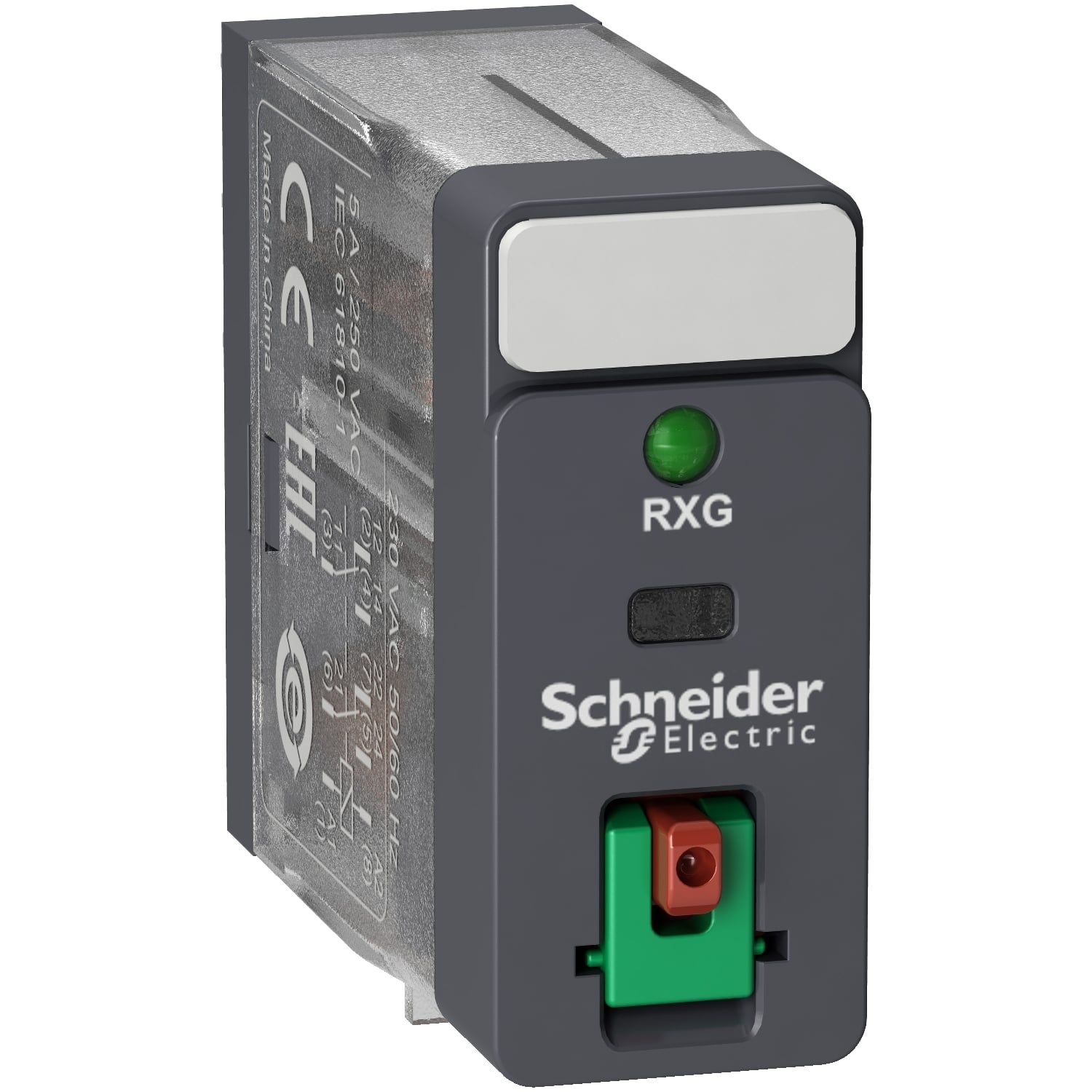 interface plug in relay, Harmony Electromechanical Relays, 5A, 2CO, with LED, lockable test but to n, 24V AC