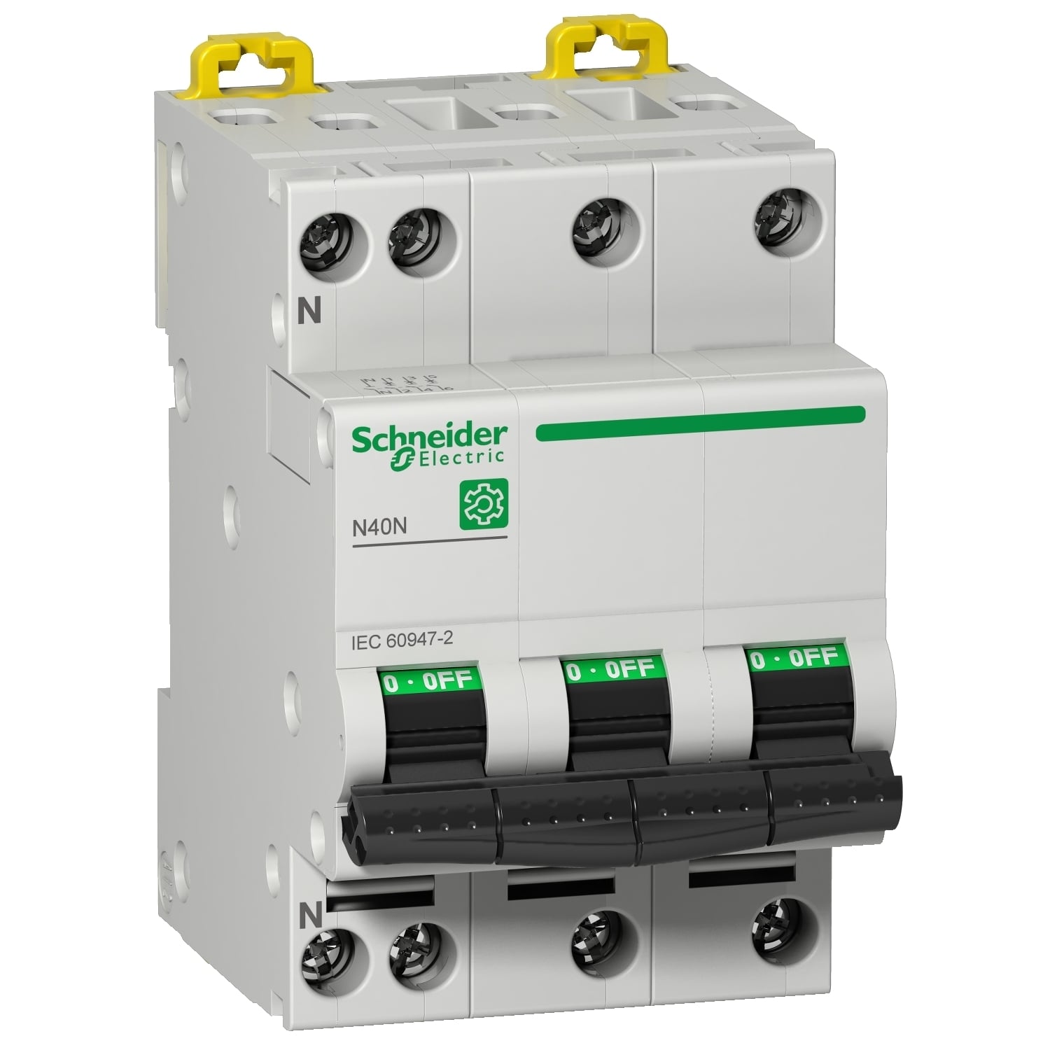 Miniature circuit breaker (MCB), Multi9 N40N, 3P+N, 32A, C curve, 10kA (IEC/EN 60947-2)