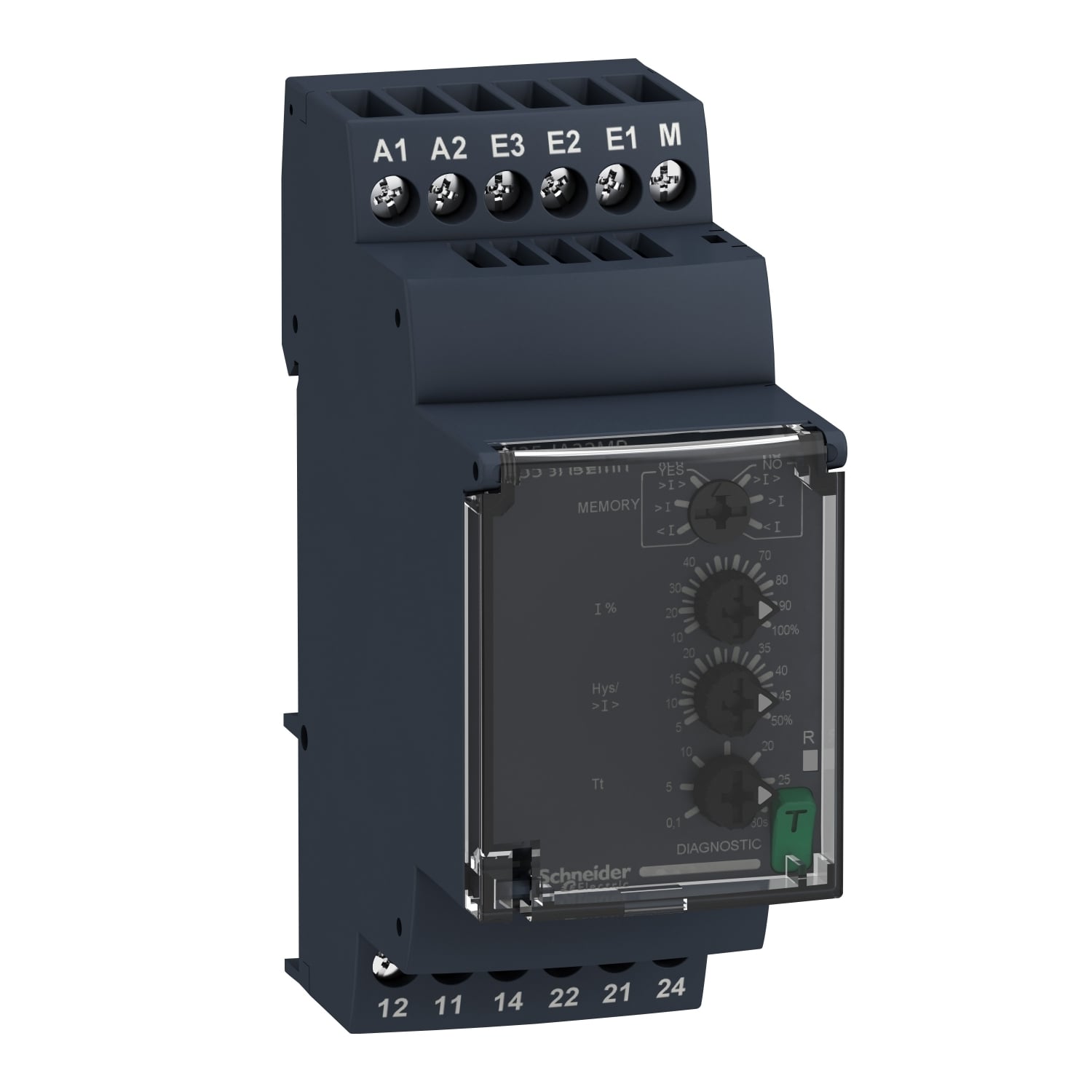 current control relay, Harmony Control Relays, 5A, 2CO, 0.15?15A, 24?240V AC DC