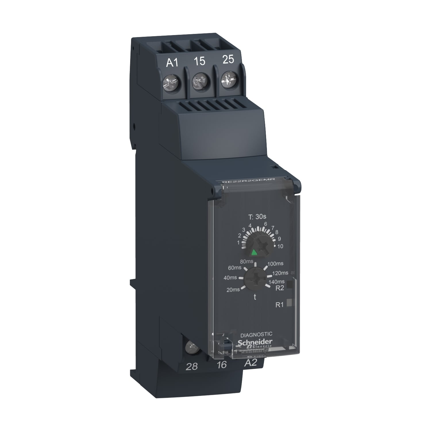 single function relay, Harmony Timer Relays, 8A, 2CO, 0.3s?30s, star delta, 24...240V AC DC
