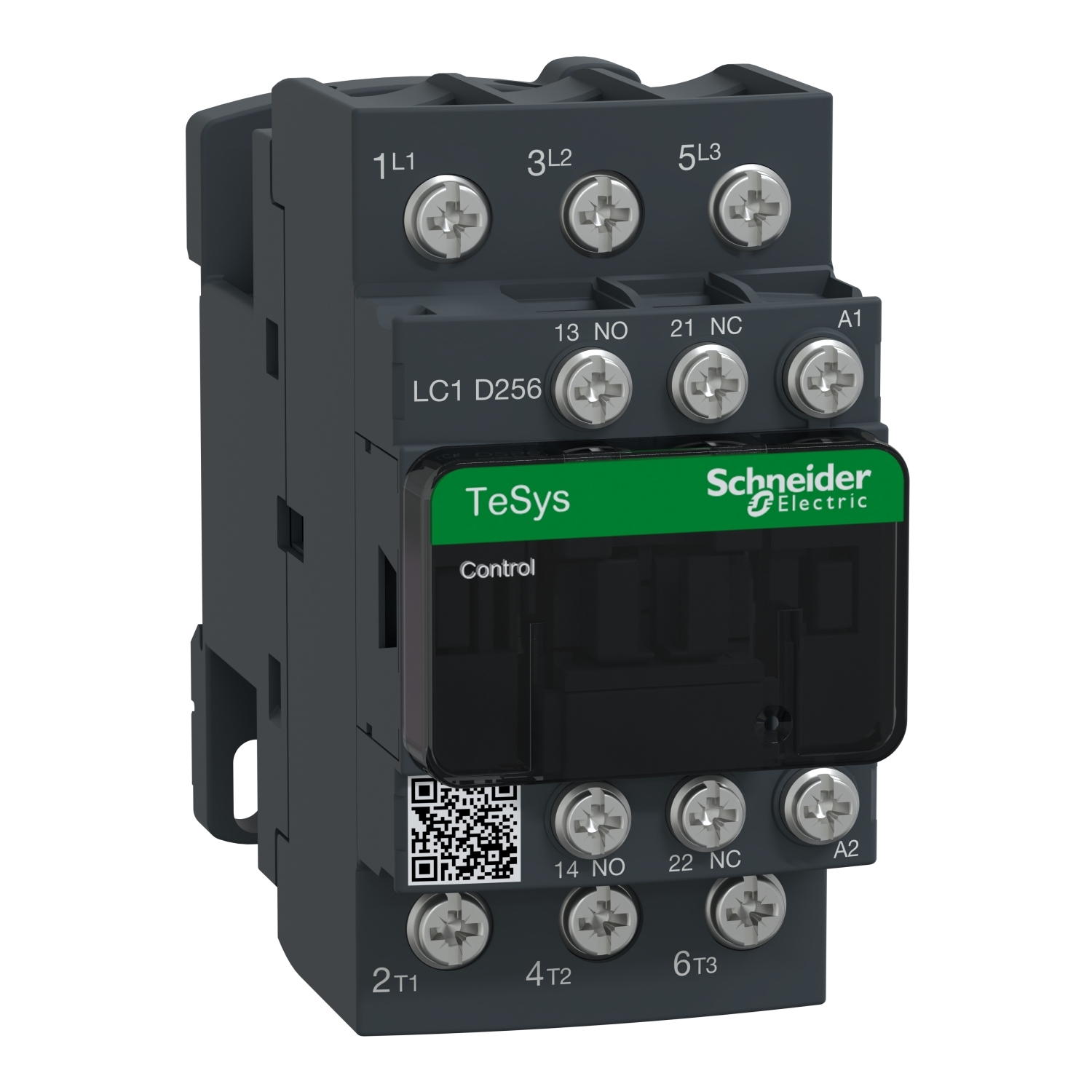IEC contactor, TeSys Deca, nonreversing, 25A, 15HP at 480VAC, 3 phase, 3 pole, 3 NO, 100VAC 50/60Hz coil, open style