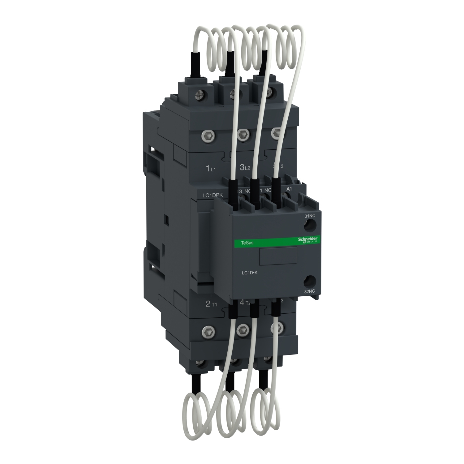 Capacitor contactor, TeSys Deca, 30 kVAR at 400 V/50 Hz, coil 220 V AC 50/60 Hz