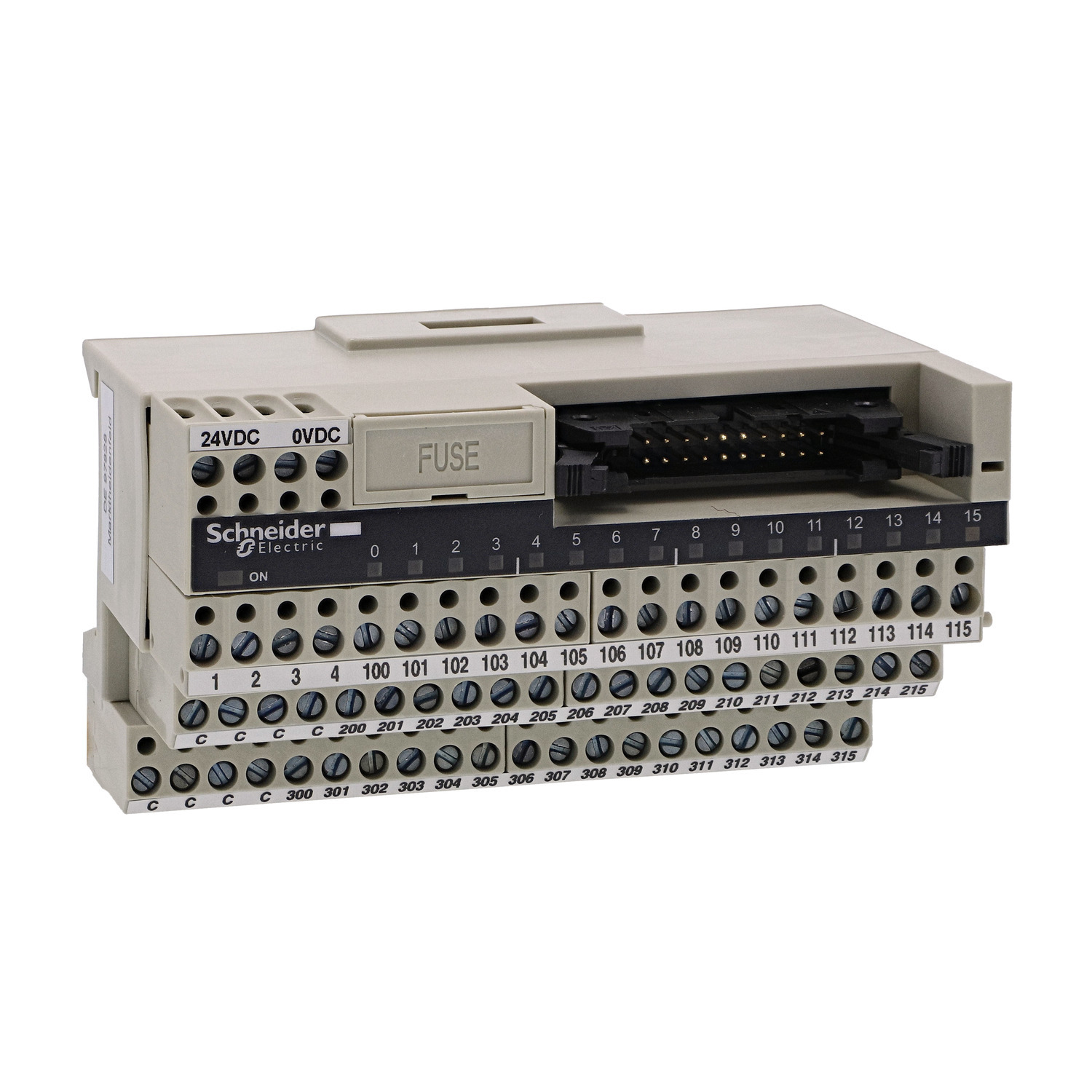 passive connection sub-base ABE7 - 16 inputs or outputs - Led