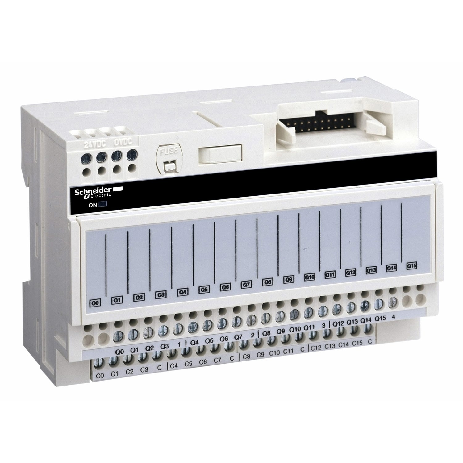 sub-base for plug-in relay ABE7 - 16 channels - relay 5 mm