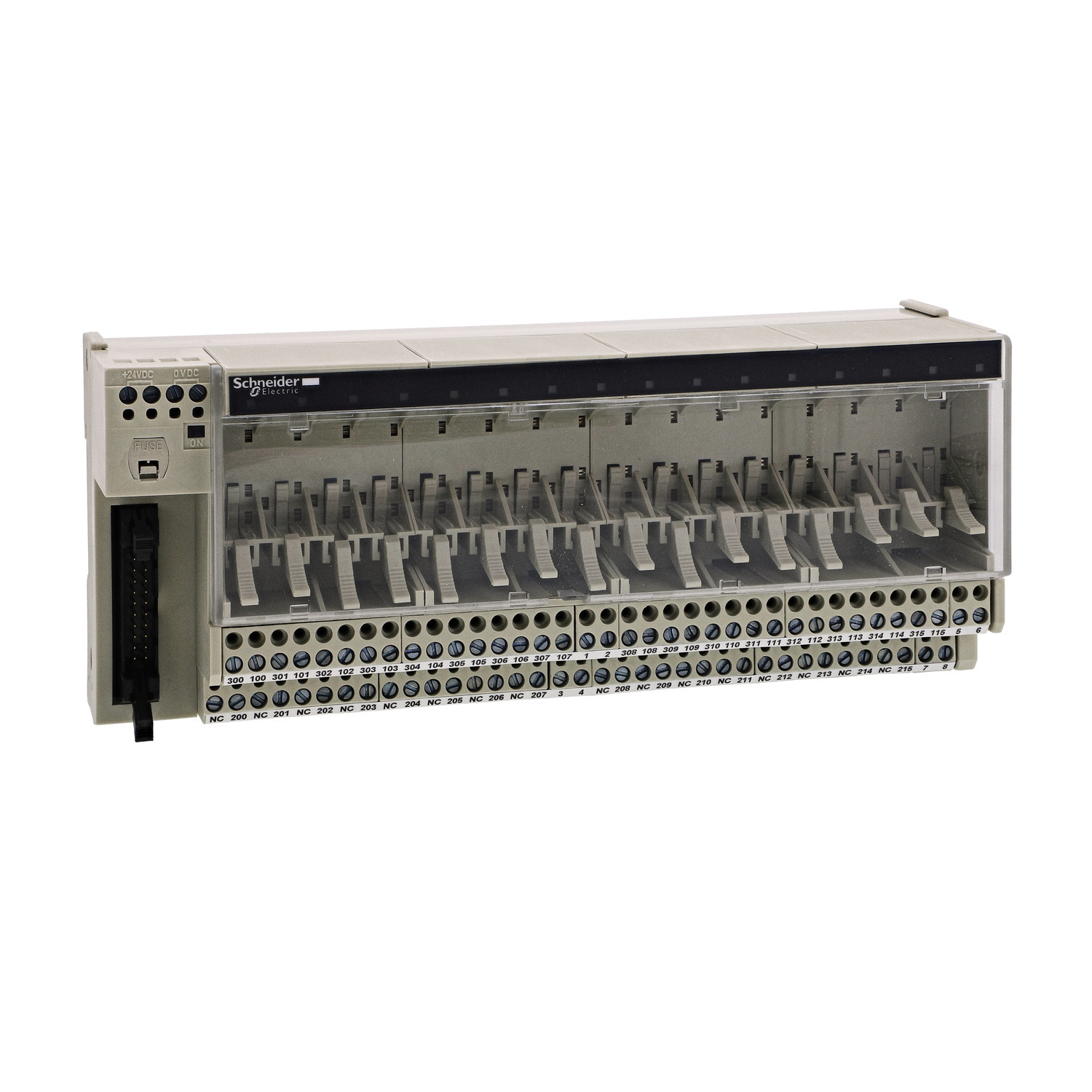 sub-base for plug-in relay ABE7 - 16 channels - relay 10 mm