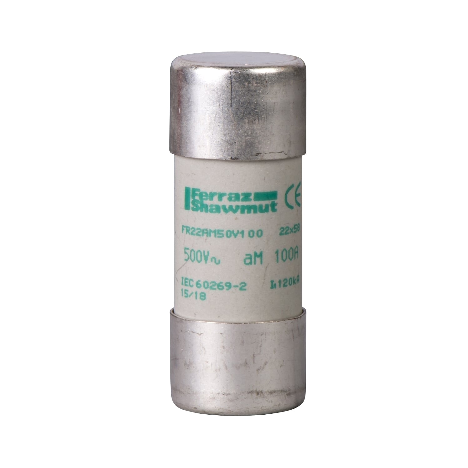 NFC cartridge fuses, TeSys GS, cylindrical, 22mm x 58mm, fuse type aM, 690VAC, 40A, without striker, set of 10 parts