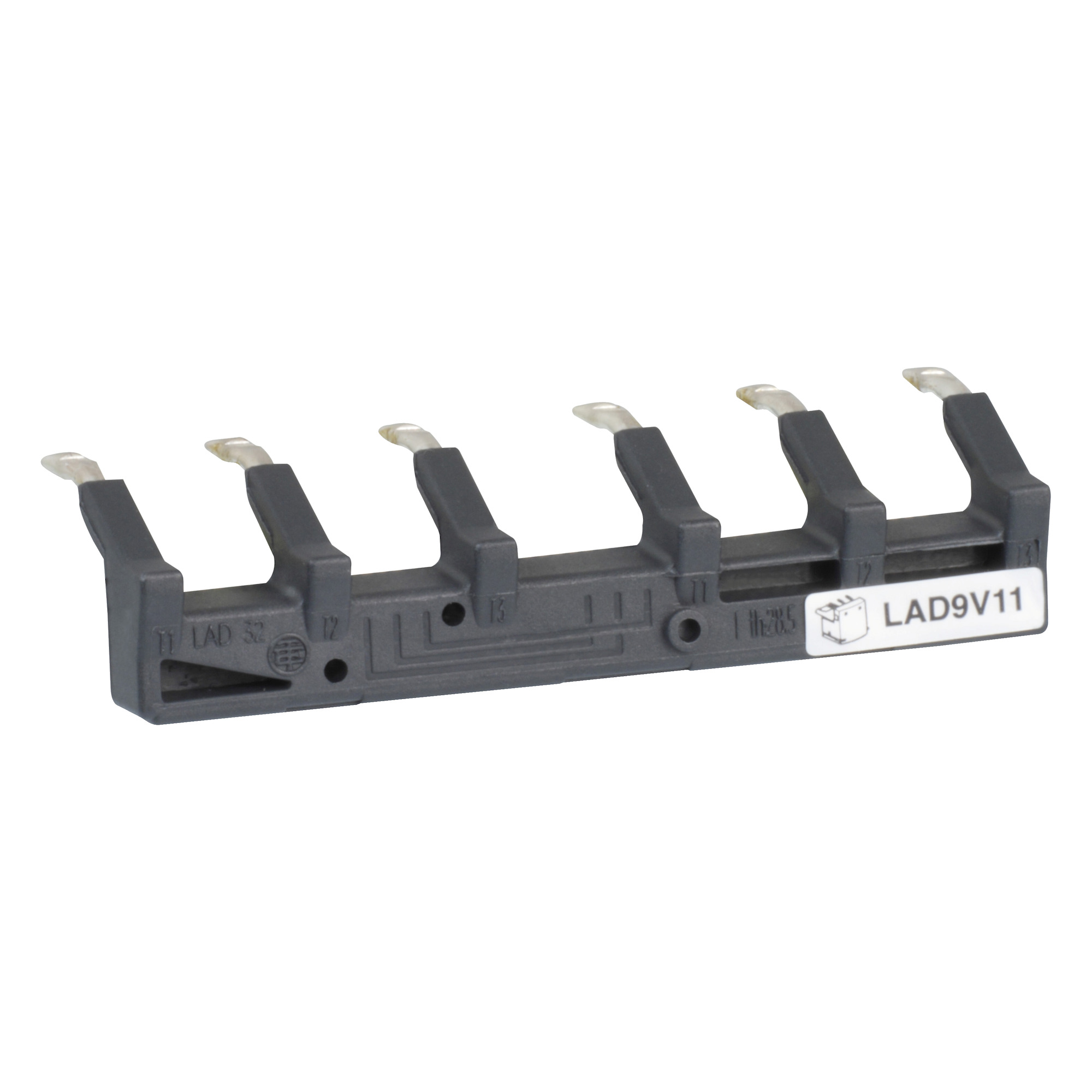 Set of power connections, inversing busbar, for 3P reversing contactors assembly, LC1D09-D38 lugs terminals