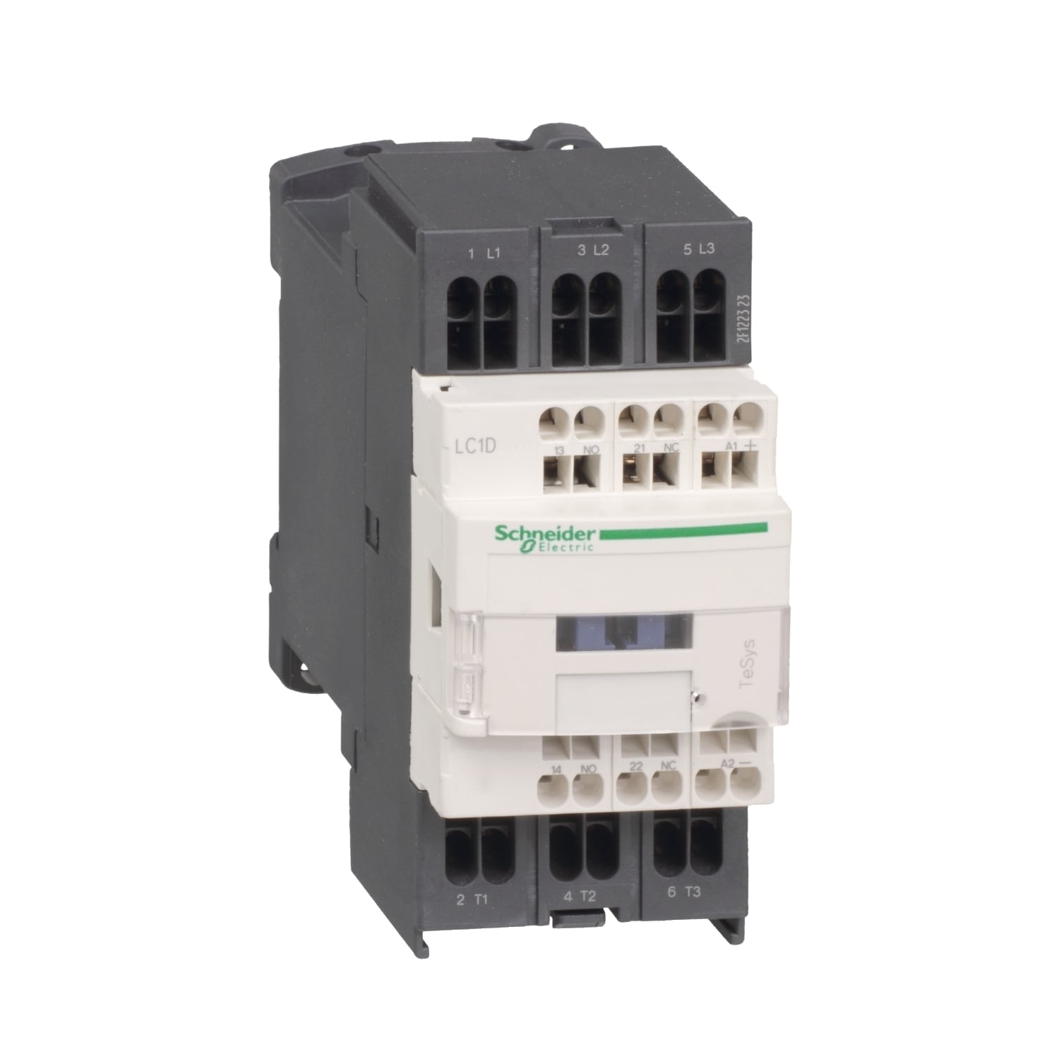 IEC contactor, TeSys D, nonreversing, 12A, 7.5HP at 480VAC, 3 phase, 3 pole, 3 NO, 115VAC 50/60Hz coil, open style