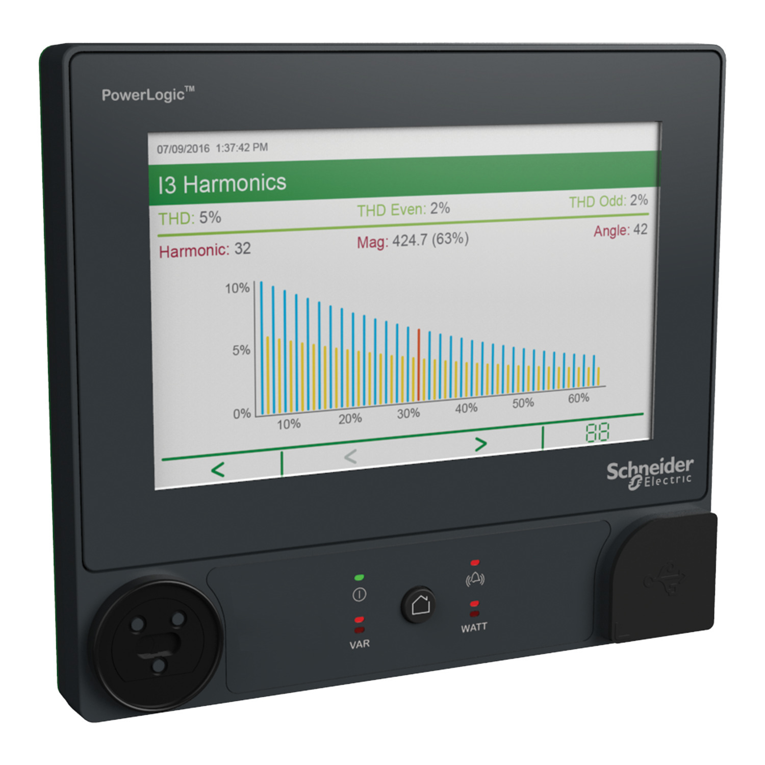 PowerLogic Remote display, color touchscreen, 192 x 192 mm for ION9200