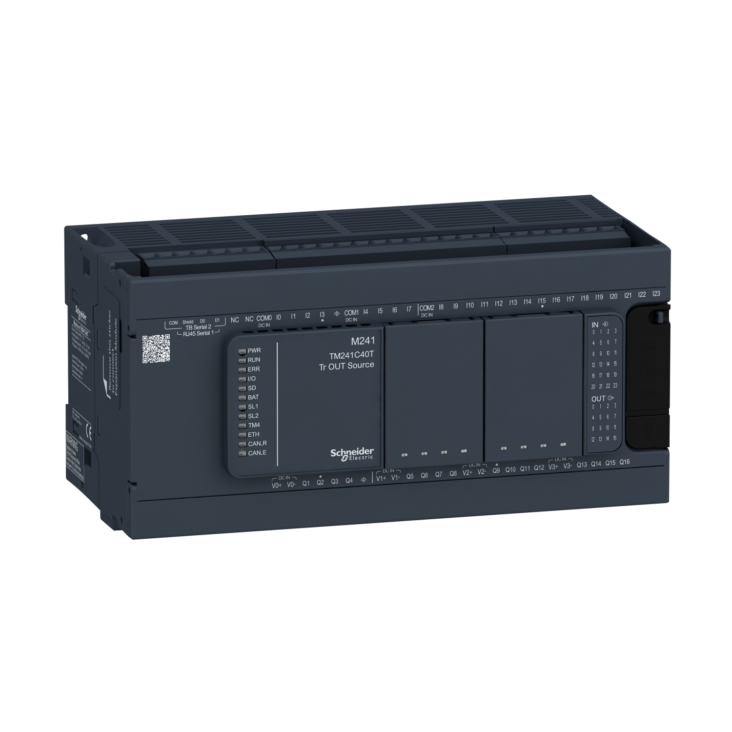 logic controller, Modicon M241, 40 IO, transistor, PNP