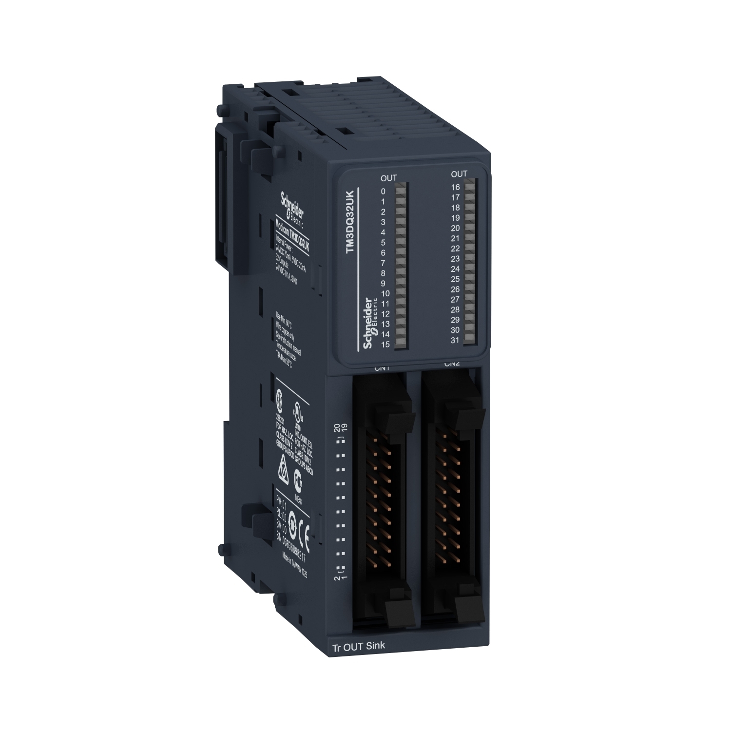 discrete output module, Modicon TM3, 32 outputs transistor NPN, HE10