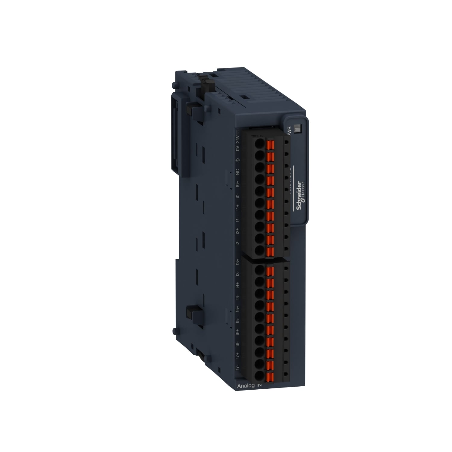 analog input module, Modicon TM3, 8 temperature inputs, spring, 24V DC