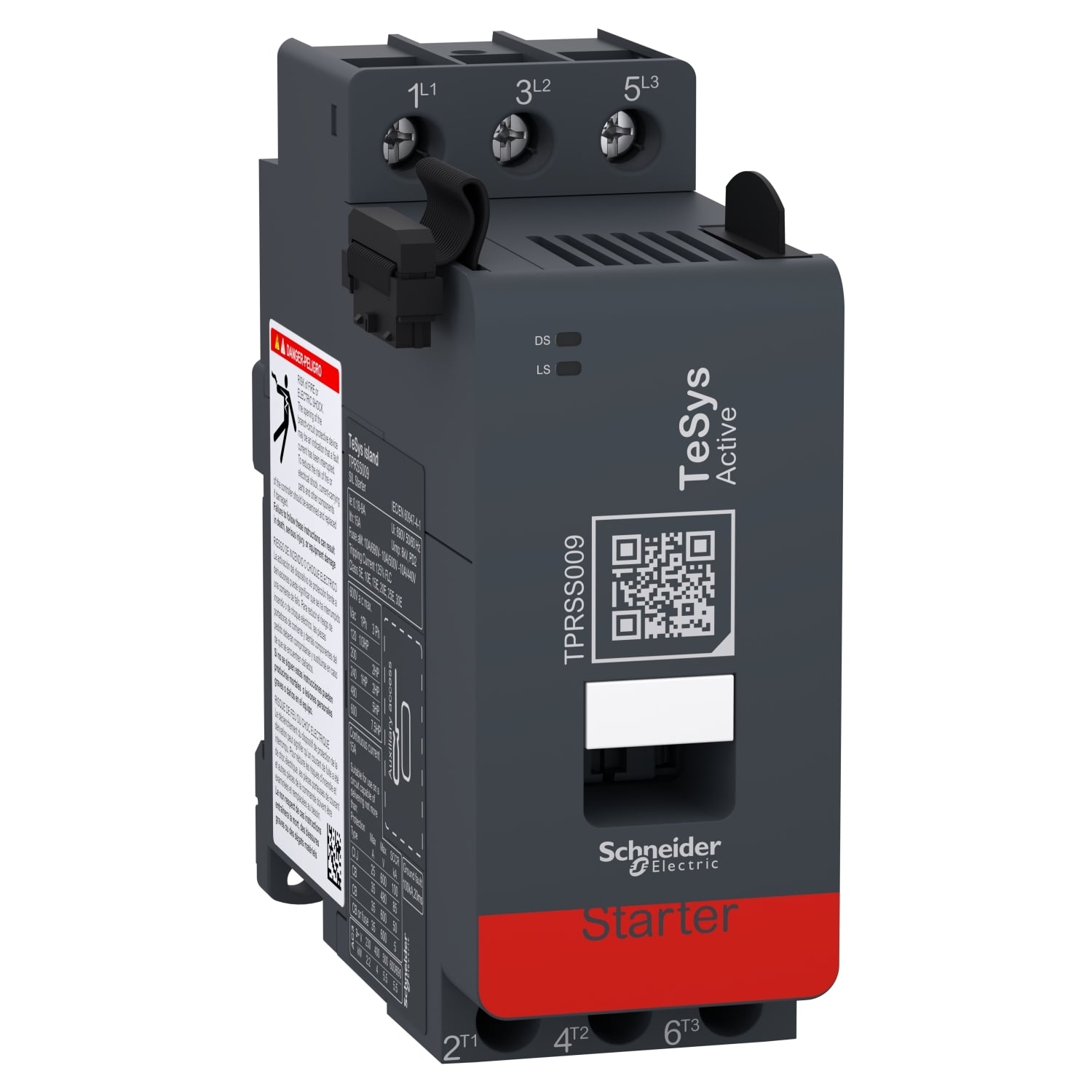 SIL motor starter, TeSys island, 15A at AC-1, 9A at AC-3, 4kW, 5hp, DOL type