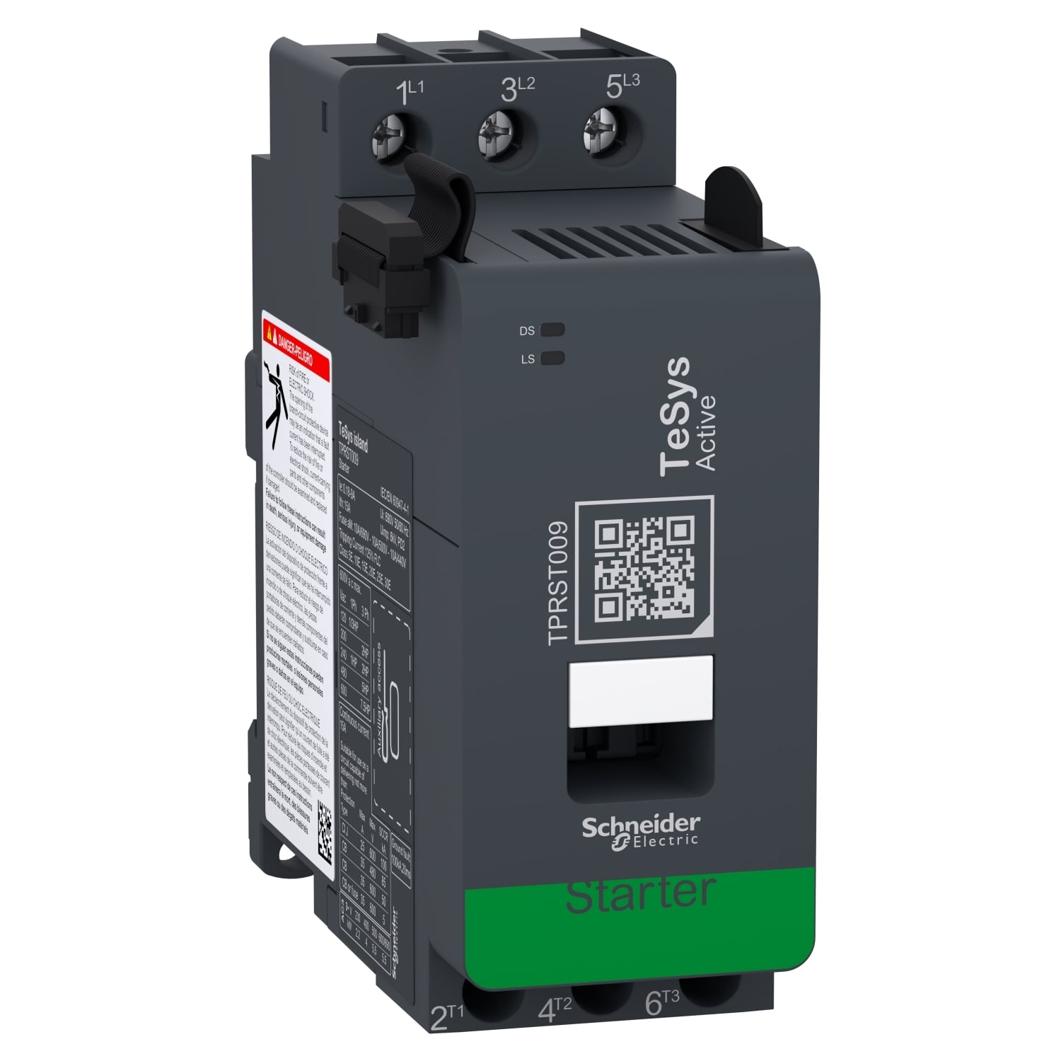 Motor starter, TeSys island, 15A at AC-1, 9A at AC-3, 4kW, 5hp, DOL type