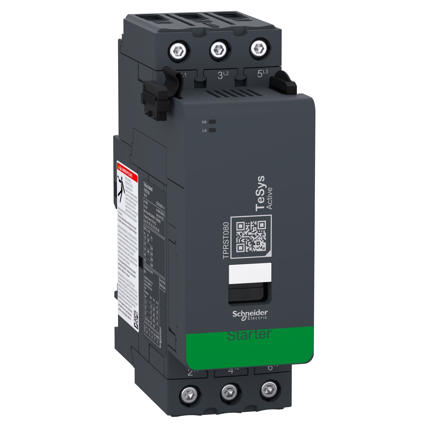 Motor starter, TeSys island, 80A at AC-1, 66A at AC-3, 37kW, 40hp, DOL type