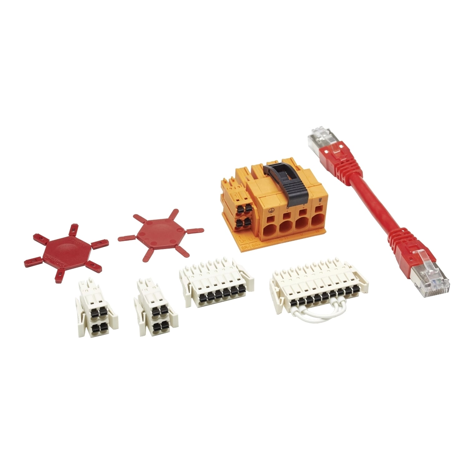 connectors and Sercos cable, Lexium 62, single drive, 0.09m