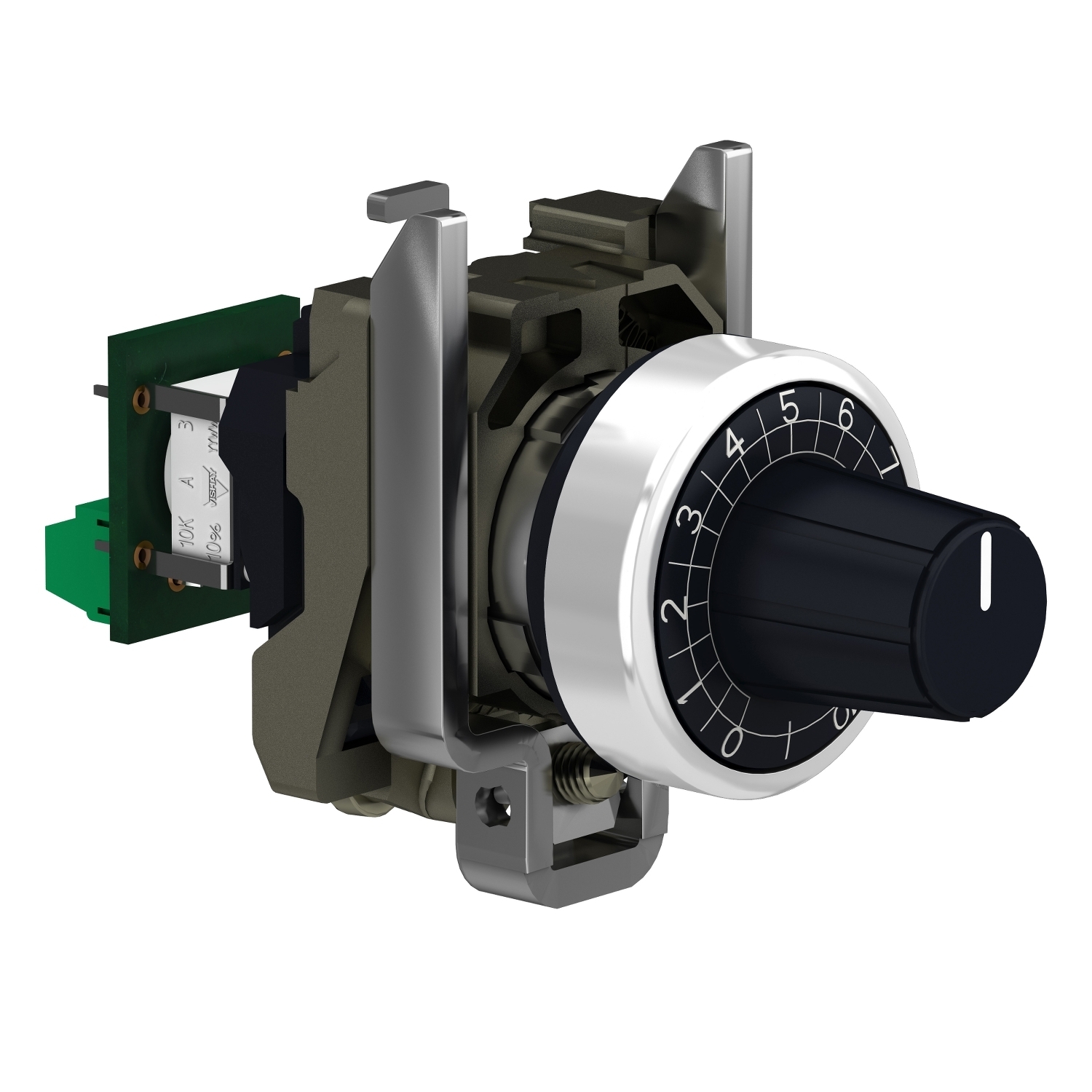 Complete potentiometer, Harmony XB4, metal, 22mm, 470K