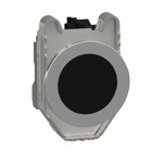 Push button flush mounted, Harmony XB4, metal, black, 30mm, spring return, unmarked, 1NO