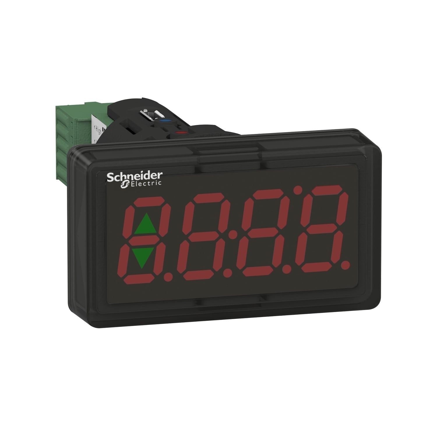 Display module, Harmony XB5, Digital panel meter, plastic, black, 22mm, 4 digit red LED display, 4...20mA input