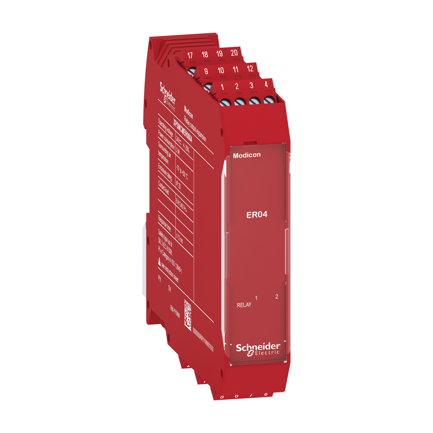 expansion module, Modicon MCM, 4 safety relay outputs, screw