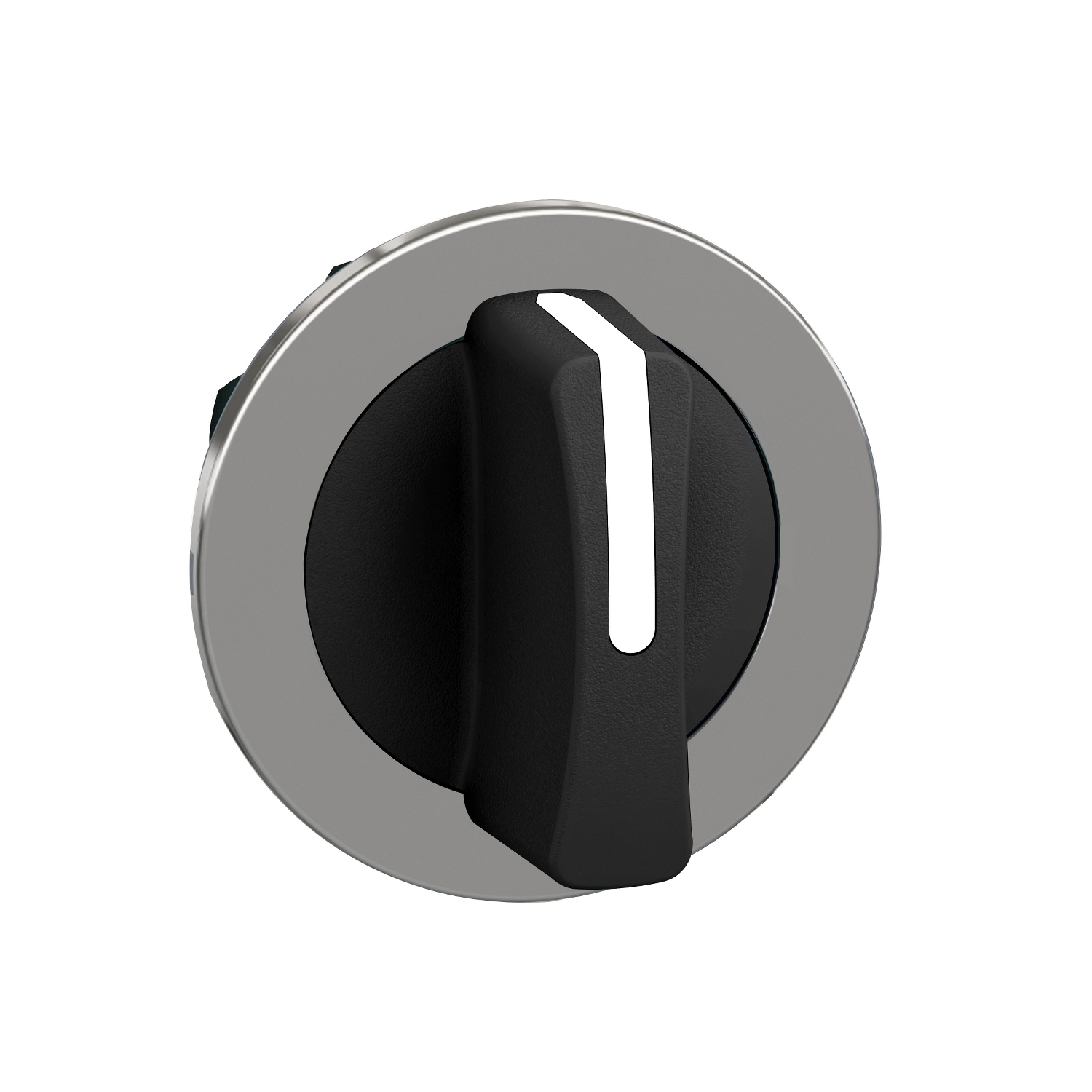Head for selector switch, Harmony XB4, black handle, flush, 30mm, 3 positions, stay put