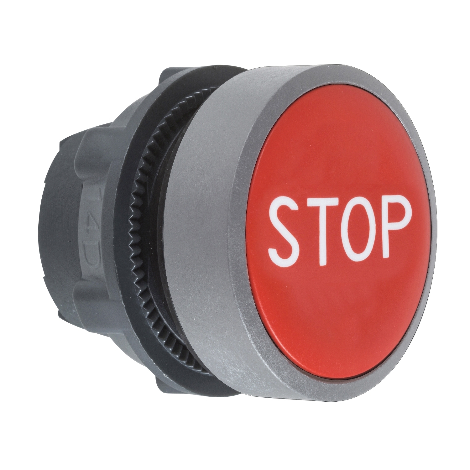 ZB5AA434C0 Harmony Standard Pushbutton Head, 0.87 in, Round Shape, STOP Legend, Plastic, Red
