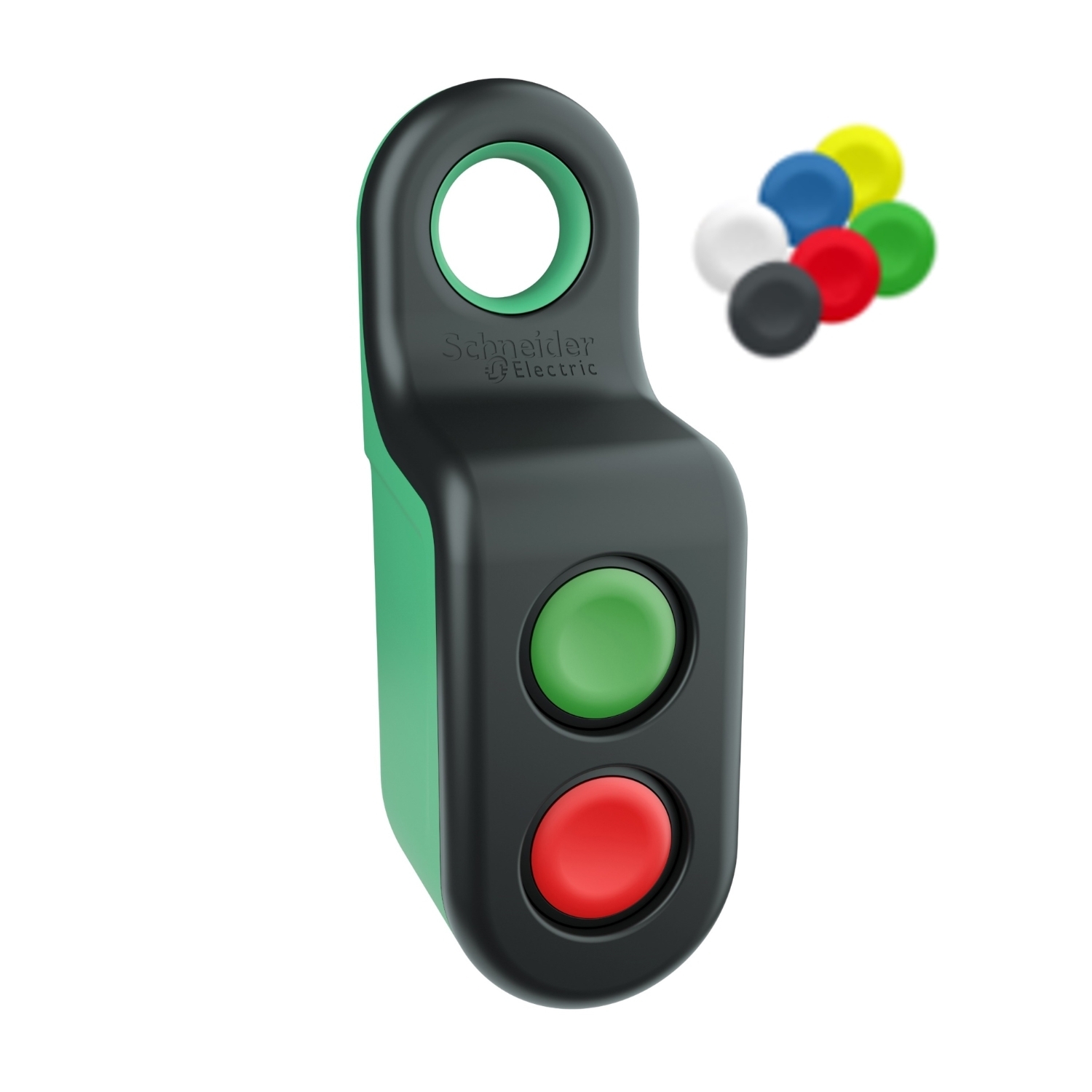 22mm push button, Harmony ZB, wireless and batteryless handy box, 2 simple action buttons, ZBRT1 transmitter