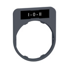 legend holder with i-o-ii marking for flush color plated grey