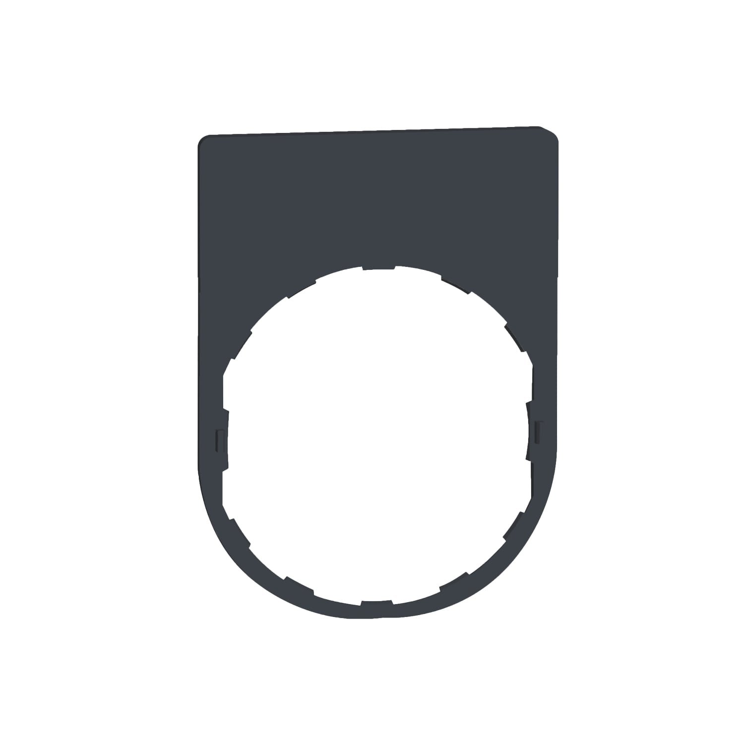 Legend plate, Harmony XB5, 30 x 40mm, plastic, dark grey, unmarked