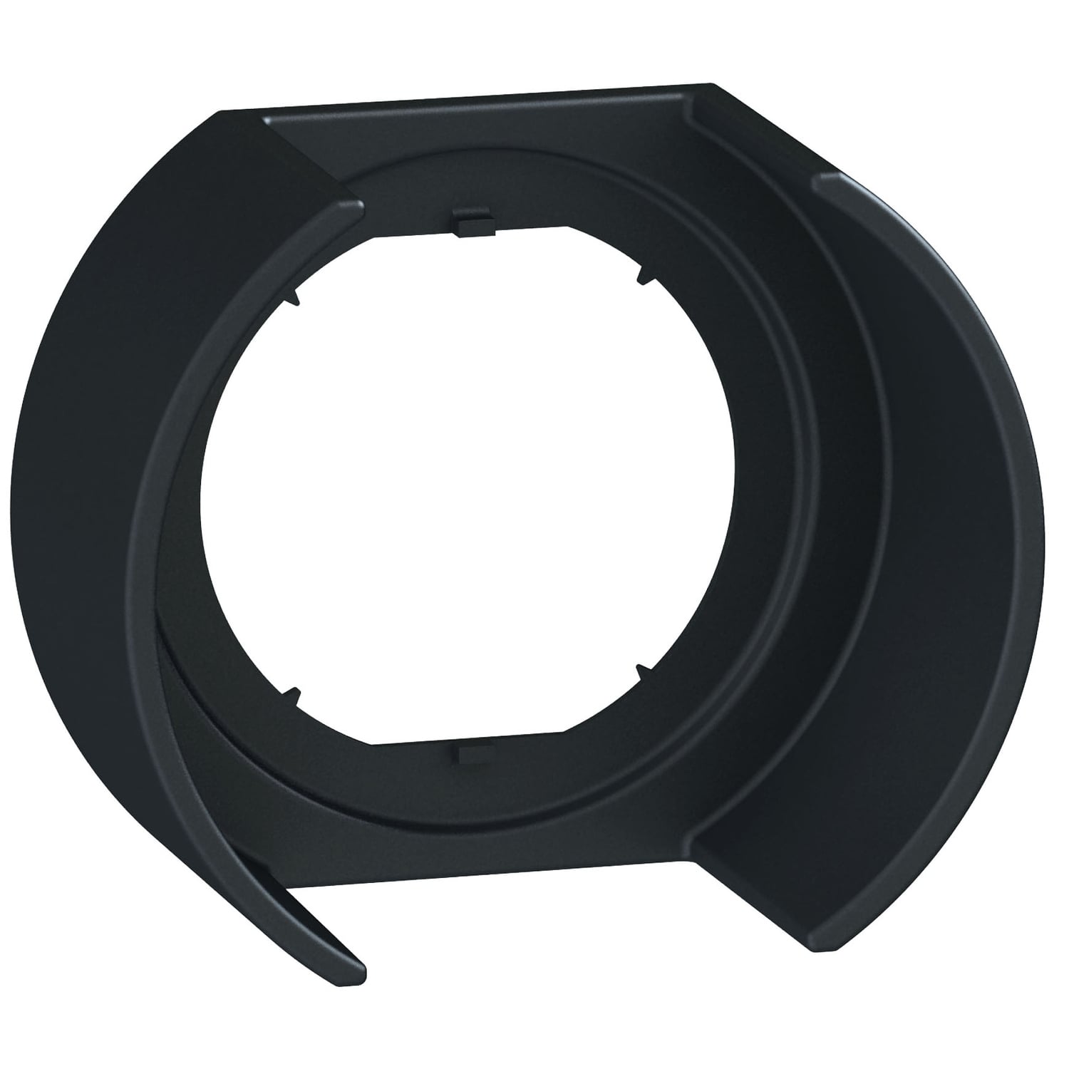 Guard, Harmony XB4, Harmony XB5, isolation accessory, plastic, black, for standard head push button, horizontal mounting, ZB4BC/ZB5BC