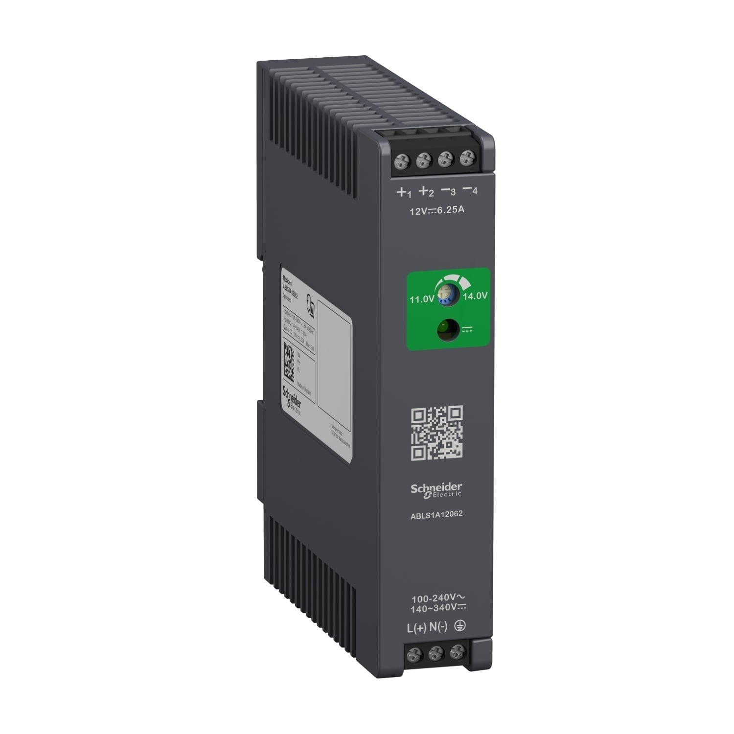 Regulated Power Supply, 100 to 240V AC, 12V, 6.2A, single phase, Optimized
