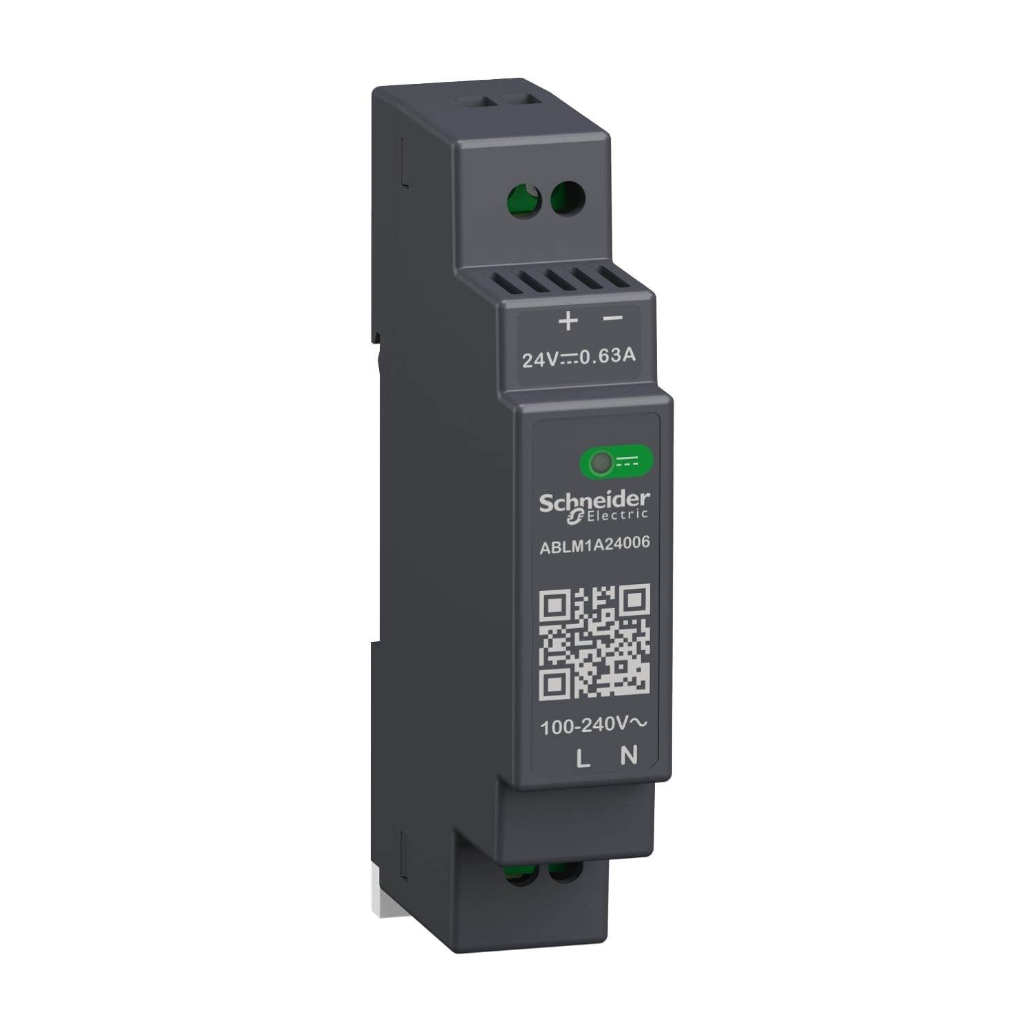 Regulated Power Supply, 100 to 240V AC, 24V, 0.6A, single phase, Modular
