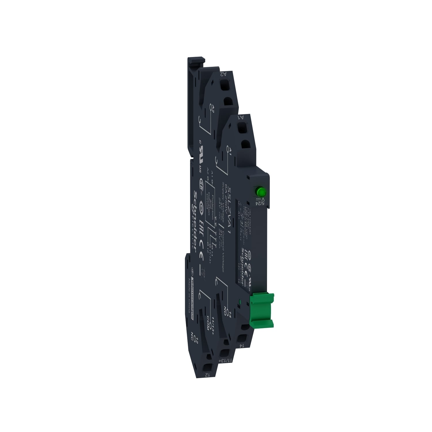 pre-assembled relay,  Harmony Solid State Relays, 2A, zeroVoltage switching, spring sockets, input 16...30V DC, output 24...250V AC