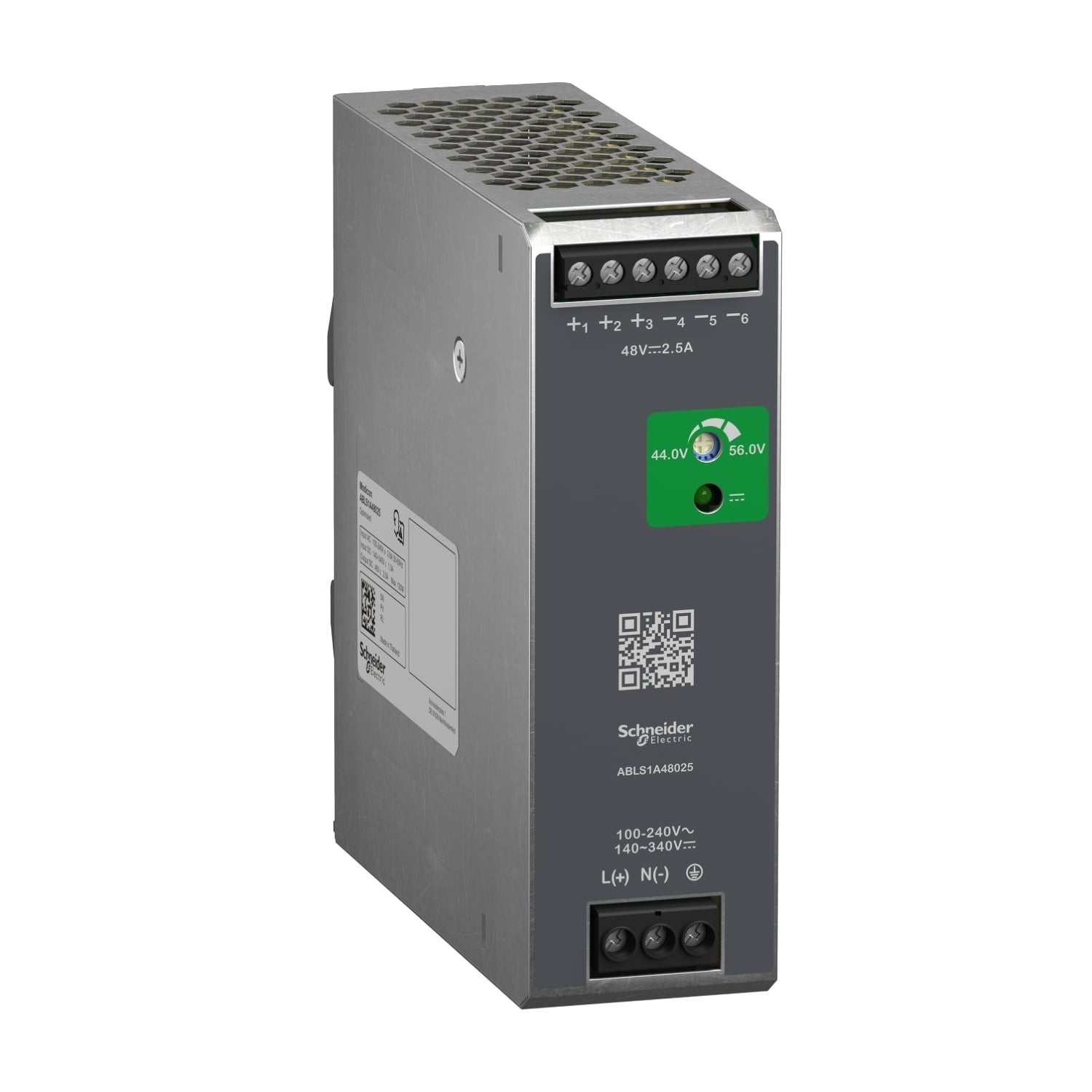 Regulated Power Supply, 100 to 240V AC, 48V, 2.5A, single phase, Optimized