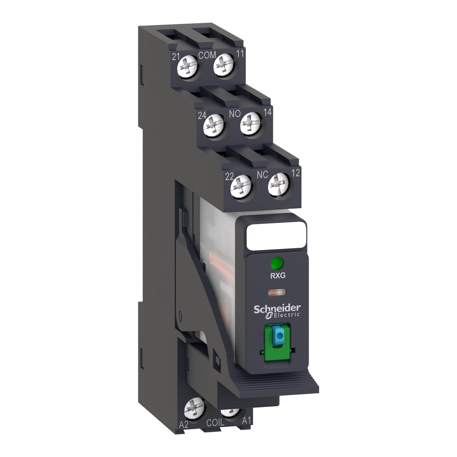 interface plug in relay, Harmony Electromechanical Relays, pre assembled, 5A, 2CO, with LED, lockable test but to n, 24V DC