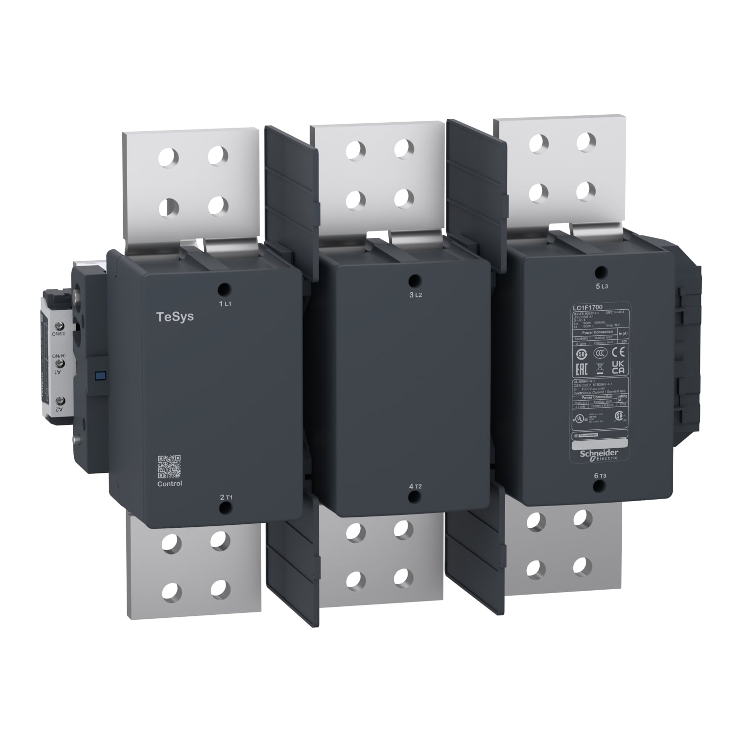 contactor, TeSys F, 3P(3NO), AC-1, <=1000V 1700A, coil 230V AC