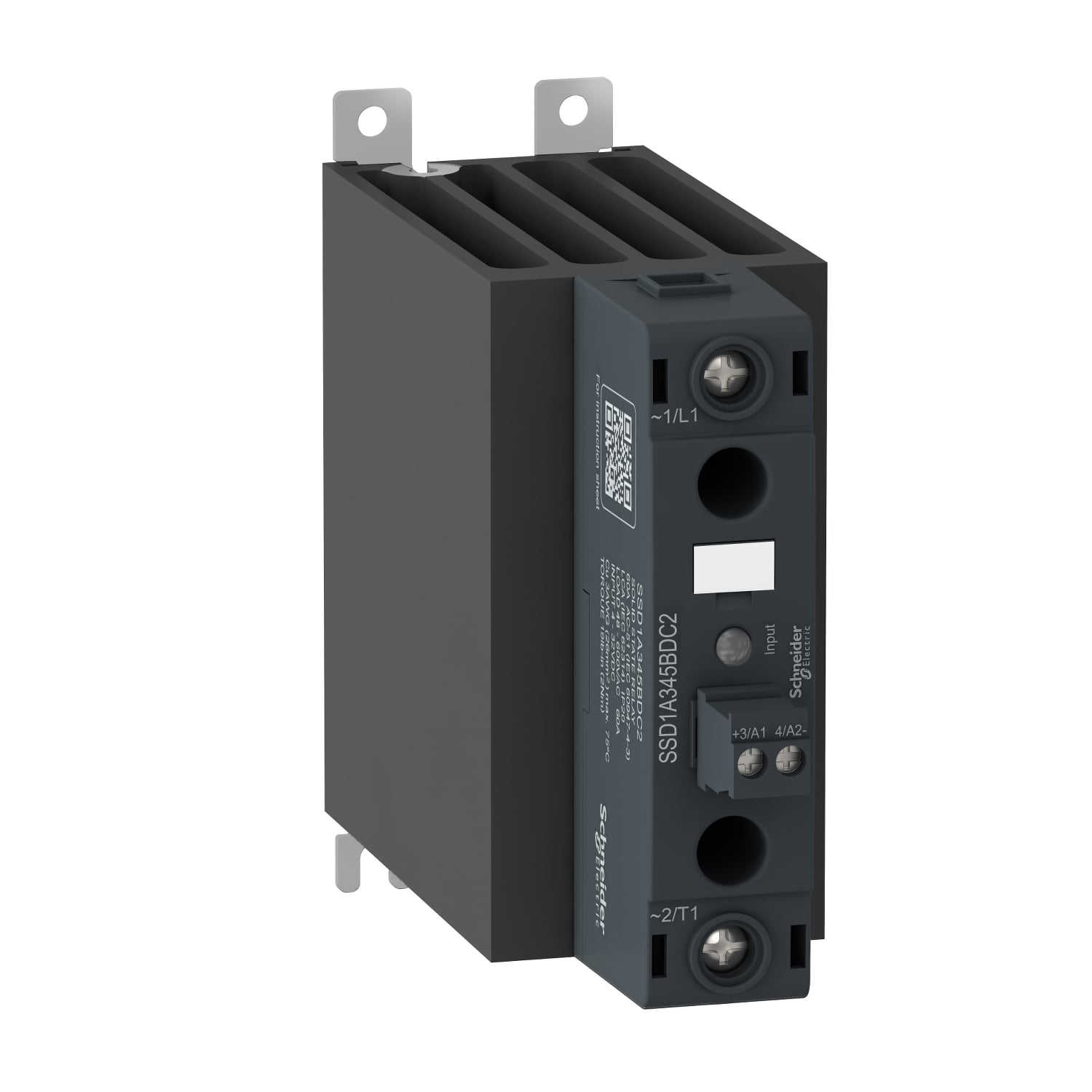 single phase panel, Harmony Solid State Relays, 45A, DIN rail mount, zero voltage switching, input 90...280 V AC DC,  output 48...600 V AC