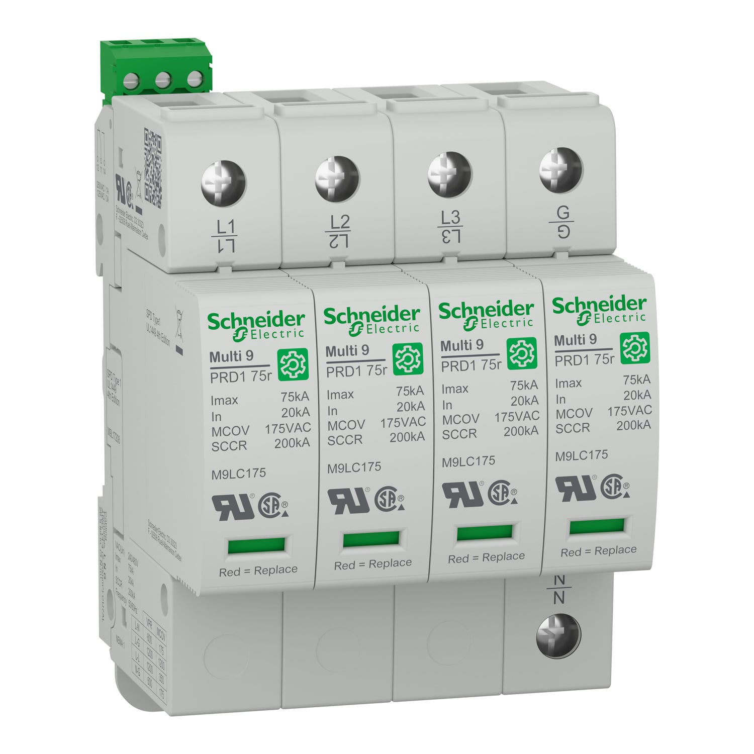 surge arrester, Multi9 PRD1 75r, 4P, 120/208 V