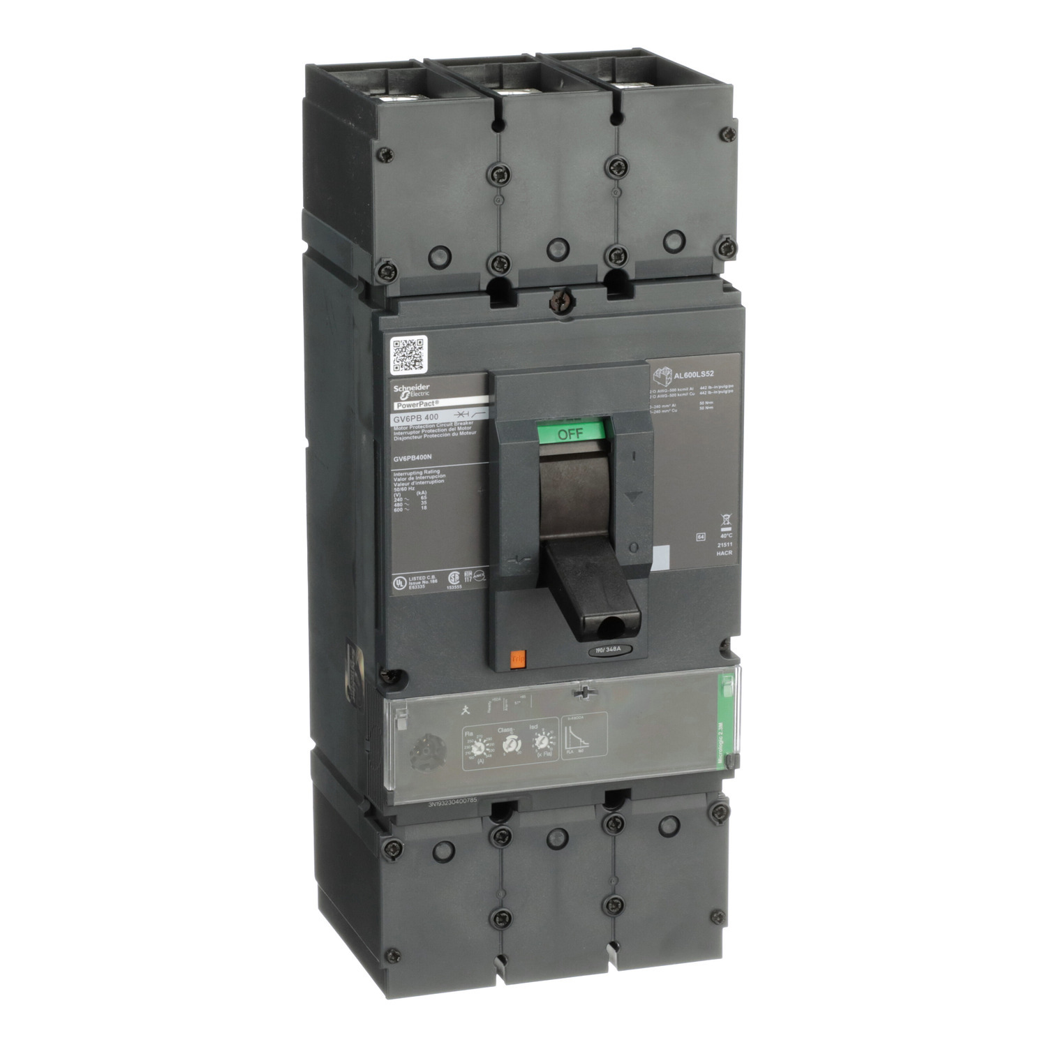 TeSys Motor Protection Circuit Breaker, 400A, 3P, 600V, 18kA