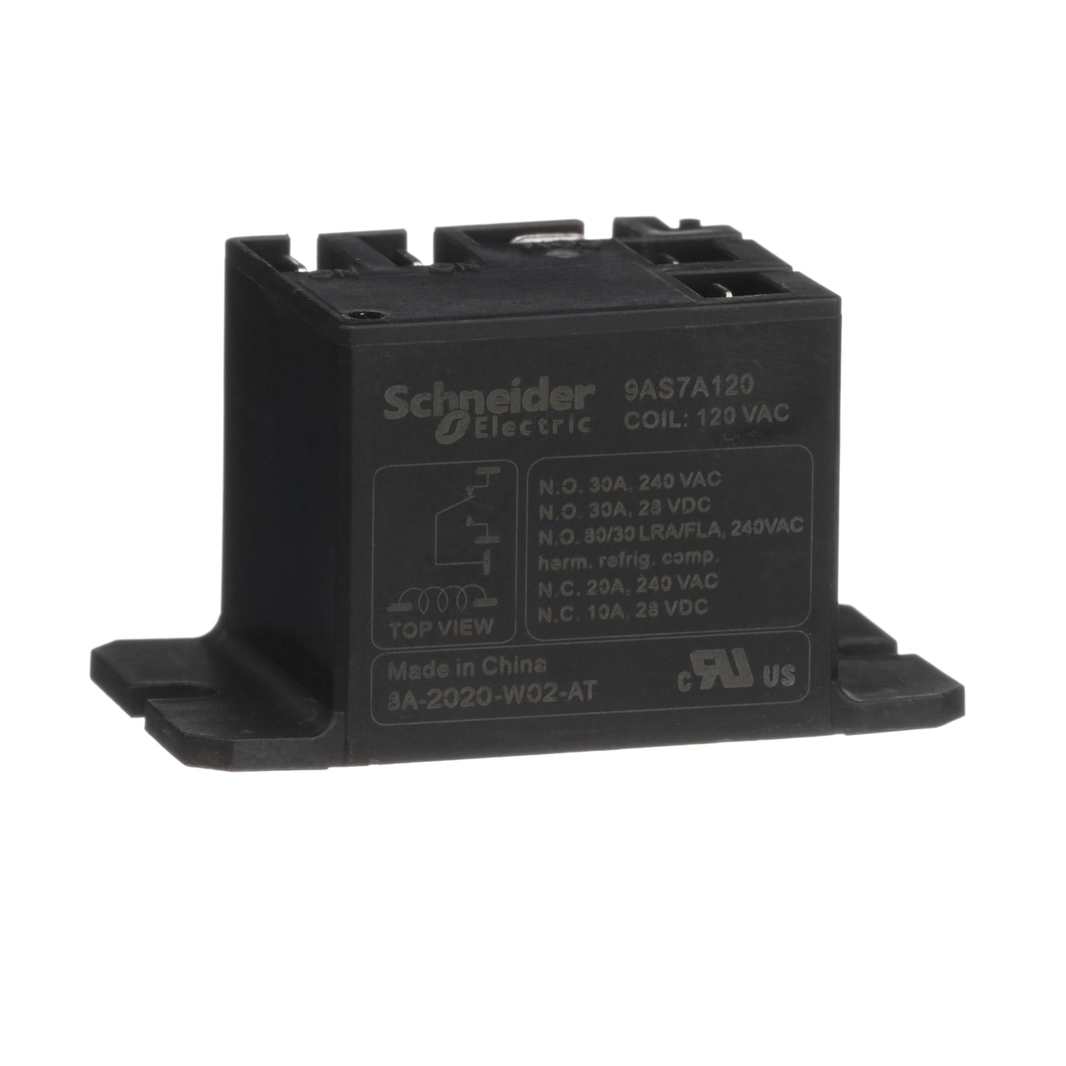 Power Relays, Harmony 9A, SPDT, 30A, flanged panel mount, sealed, 120V AC