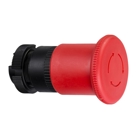 Head for emergency switching off push button, Harmony XAC, red mushroom 40mm, latching turn to release, unmarked